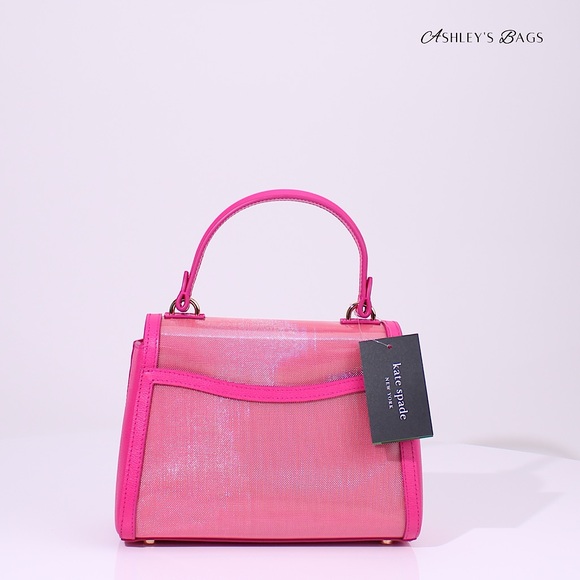 Kate Spade Katy Coated Mesh Small Top-handle Bag In Wild Raspberry - Picture 4 of 12